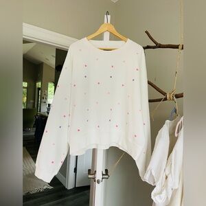 NWT BTL all over tiny hearts crewneck 2X/3X